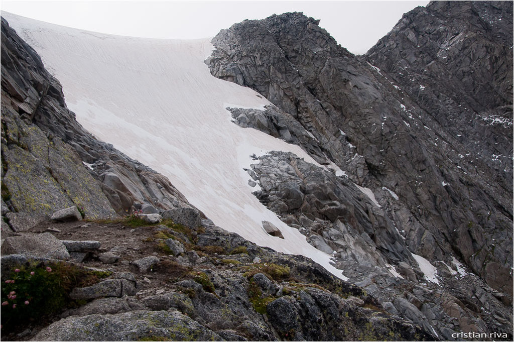 Monte Adamello via Terzulli: la lingua del ghiacciaio Pian di Neve